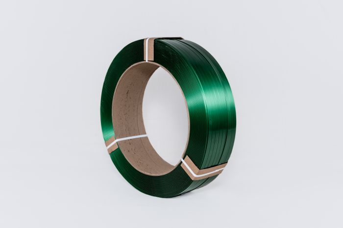 Signode Comparable Polyester Strapping 1/Coil 16 x 6 Core Green Smooth 7/16 x 10500